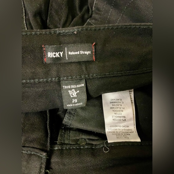 Men’s Black True Religion Jeans - Picture 3 of 4